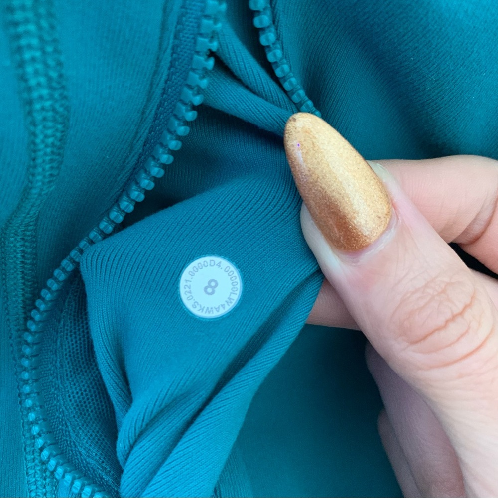 Lululemon Define Jacket Luon Teal Lagoon Size 8 Full Zip - Picture 11 of 11